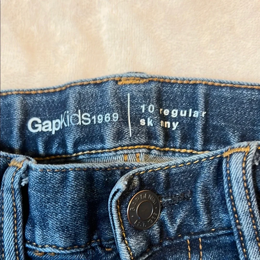 GAP Kids 1969 Skinny Dark Blue Denim Jeans Size 10 Regular 22 inches on length